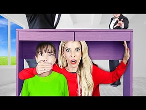 The BEST Hiding SPOT! Hide and Seek Chase in ESCAPE ROOM to Rescue Best Friend | Rebecca Zamolo