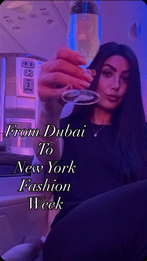 May | Model on Instagram: "From Dubai’s skies to New York’s runways... Business class chic, NYFW ready ✨ which was your favorite moment? #ModelLife”"