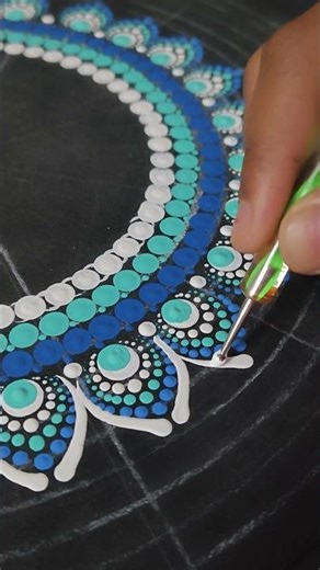 Beautiful Dot Mandala Painting Process | #dotmandala #mandalaart #shorts #mandaladesign #arttutorial