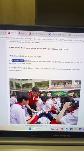MỚI CẬP NHẬT - UEF CÔNG BỐ THÔNG TIN TUYỂN SINH 2026 #xuhuong #trending #UEF #tuyensinh #daihoc