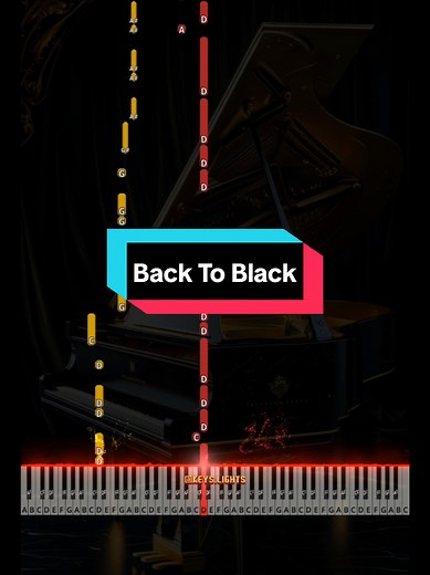 🔴 Back To Black - Amy Winehouse (Intermediate Piano Tutorial) #piano #pianotutorial #easypiano #easypianotutorial #backtoblack #amywinehouse