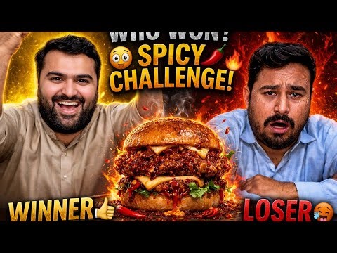 EXTREME Spicy Burger Challenge – 4 SPOONS of Madness! 🌶️😅