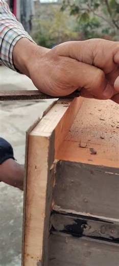 “Hand Filing the Edge — Smooth and Precise Finish”...