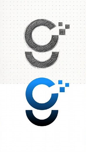 Create G Manogram minilist and modern using Adobe Illustrator #logo #logogram #monogram #colorgram