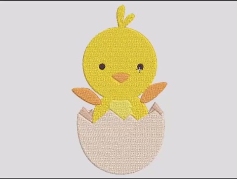 Easter Bunny Chick Embroidery Design, Baby Animal Spring Machine Embroidery File, Instant Download