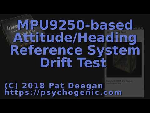 AHRS Test: Short test of jitter/drift using the MPU-9250 IMU