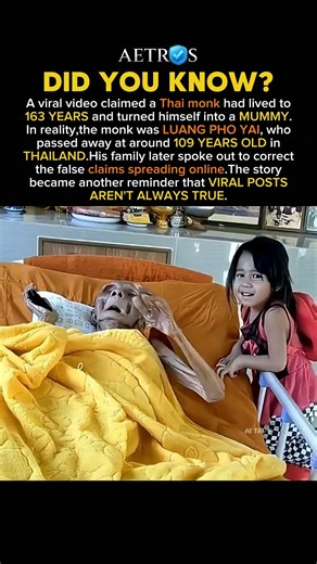 The Truth Behind Thailand's "163-Year-Old" Monk #history #facts