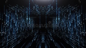 Blue Corridor from the Matrix Code Stock Video - Video of effect, background: 101790245