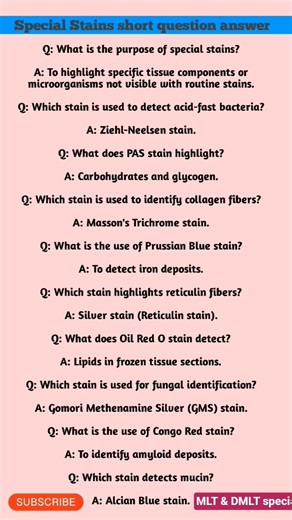 Special Stains || Special stains short video #dmlt #bmlt #mlt #specialstain #stains #histology