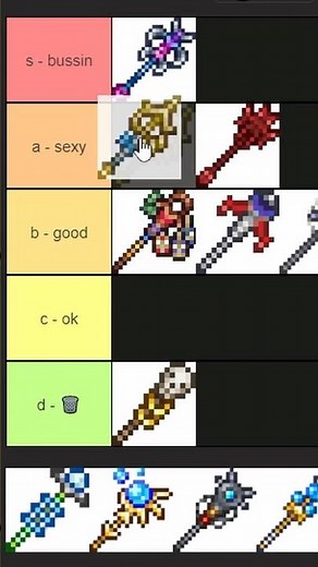 Terraria Summoner Staffs Tier List! (Hardmode) #terraria #shorts