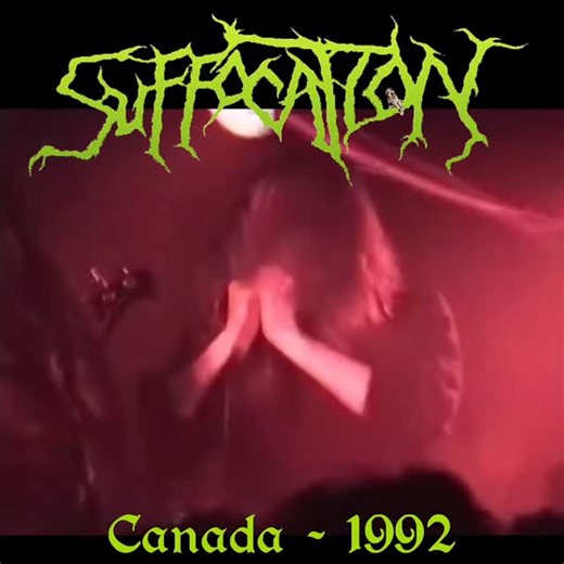 Mortuary🩻Melodies on Instagram: "SUFFOCATION - Live - Canada - 1992 🔨 . Old clip from beneath, Goats of Brutal Death Metal , Frank Mullen With hair , This was Pre Bręedįing the Spawn Release in 93 , song was gona end up on here eventually Pioneered the Blueprint for Slam with a single riff , Unit Mike Smith on the kit 🪓 . . ⛓️Liege of Inveracity⛓️ . . . @suffocationofficial . . . . #live #deathmetal #music #hashtagsareretarded"
