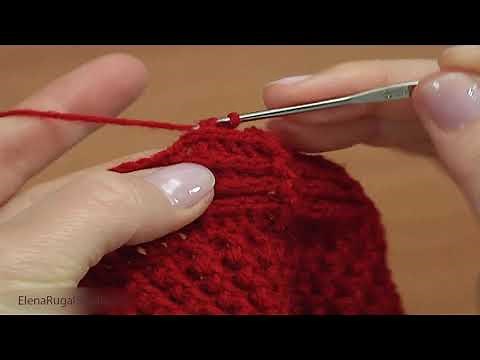 Crochet FRONT POST and BACK POST Tutorial 180 Crochet Red Heart Hat