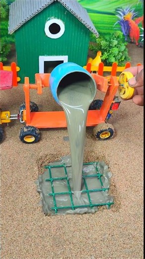 I build Homemade DIY Tractor Cement Mixer Machine 🚜 Mini Construction Project #shorts #youtubeshorts