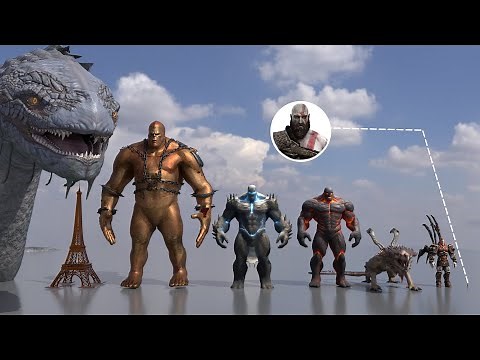 God Of War Size Comparison 3D