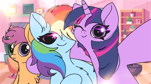 生肉Scootaloo introduces Rainbow Dash to her family at the Hometown Buffet