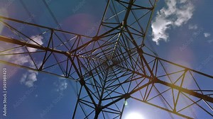 Electricity transmission pylon. The silhouette of the electricity transmission pylon.Electricity transmission pylon. The silhouette of the electricity transmission pylon.