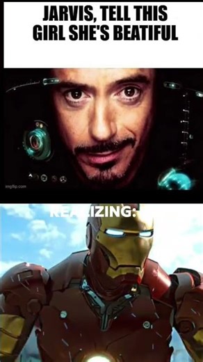 JARVIS Said It First 😏 | Funny Iron Man Meme About Confidence & Crush Moments) #ironman #relatable