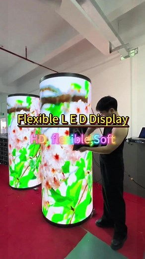 This is flexible LED display technology High definition display Soft and flexible Installation is very simple Can create curved surfaces Can make cylinders Very beautiful #flexibleLEDdisplay #flexibledisplay #leddisplay #LEDcurvedscreen #LEDcylindricalscreen #ledsigndesign #ledwall #CreativeLEDscreen #ledscreen #HTURGBFILM #hturgb