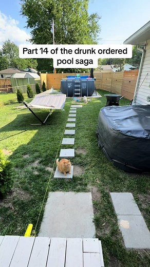 This project was one of those I was struggling so much to motivate myself to finish, it feels so good to almost have it done! #pavers #pool #pathway #backyard #landscaping #path #ideas #makeover #diy #abovegroundpool