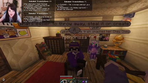 Juan: okay Tina tu trabajo es construir un tren para Vegetta! Tina: OMG OMG OMG!