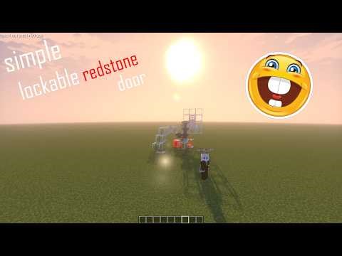 How to build a working redstone key mechanism that locks your door!