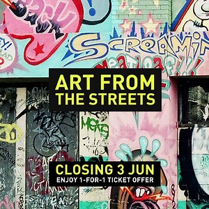 437 reactions · 108 shares | Last 3 weeks to explore Art from the Streets with your friend or family. Enjoy 1-for-1 offer from now till 3 Jun. Don't miss over 200 artworks by iconic artists including Banksy, Shepard Fairey (Obey), FAILE, Invader, JR! | ArtScience Museum | Facebook