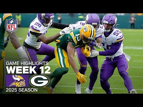 Minnesota Vikings vs. Green Bay Packers Game Highlights | NFL 2025 Season Week 12