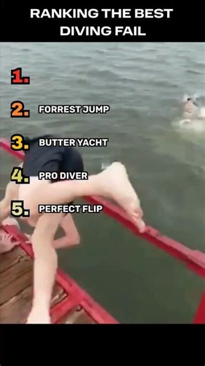 Ranking the Best Diving Fails... (INSTANT REGRET) 😱 #shorts #ranking #fail
