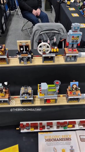 Good day at Worcester Brick Festival trying to get more votes for my LEGO Ideas Inventor kit. #lego #legoideas #mechanism #automata | The Brick Consultant
