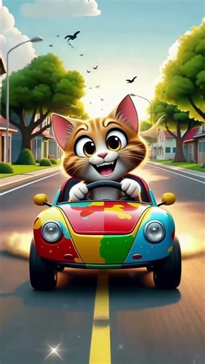 “Speedy Cat in a Toy Car 🐾💨 | Kids Cartoon” #animation #cartoonstory #catandboy