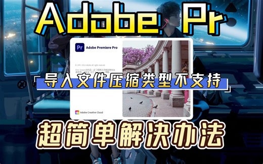 【Adobe Pr】Pr“导入视频文件压缩类型不支持”怎么办？看完这个1分钟的视频试试