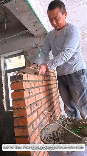 Building a Brick Wall: A Perfect Mortar Technique in Action