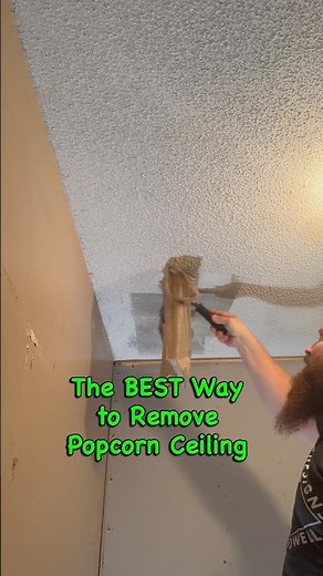 The BEST way to remove popcorn ceilings #drywall #homeimprovement #diy