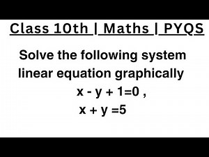 Solve the following system linear equation graphically x - y + 1=0 , x + y =5 #class10th #cbse