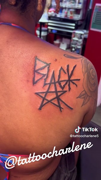 Soul Eater and Black Star Tattoo by @TattooCharlene in Nashville, TN