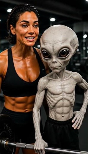 👽Jeff the Alien Learned Deadlifts 💪👽 #shorts