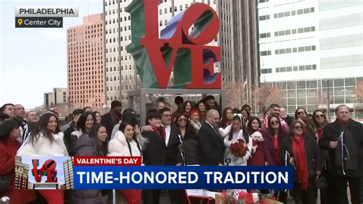 Weddings, Photo Ops and Love on display at Love Park this Valentine's Day