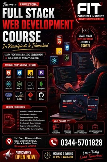 Full Stack Web Development Course Academy In Rawalpindi & Islamabad