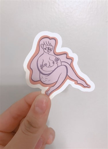 Your Body is Art- Body Positive Woman Sticker, Waterproof Vinyl Decal