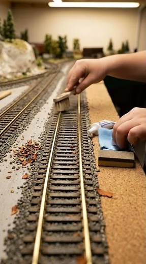 Hyper-Fast Mini Train Track Cleaning ASMR | Satisfying Micro Renovation