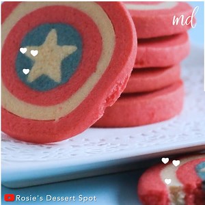 Captain America shield cookies for all the MARVEL superheroes fans! 😍 | MetDaan Cakes