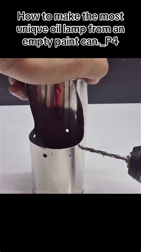 Unique DIY Oil Lamp from Empty Paint Can