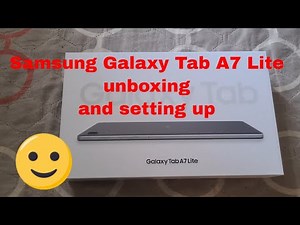 Samsung Galaxy Tab A7 Lite unboxing and setting up