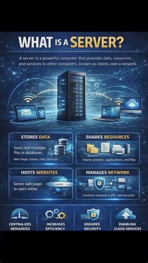 what is Server #server #computerknowledge #networking #connection #computer #computereducation