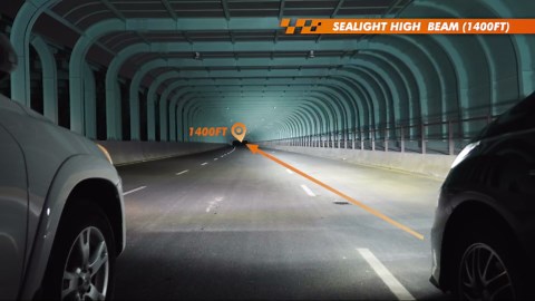 SEALIGHT HB5 Fog Light for Off-Road, 9007 Light Bulbs 40,000LM Bright Plug-and-Play, Pack of 2