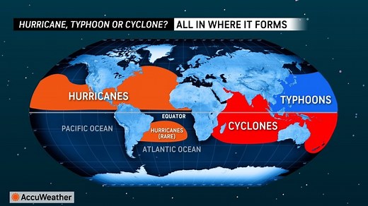 Hurricanes vs typhoons vs cyclones: What is the difference?