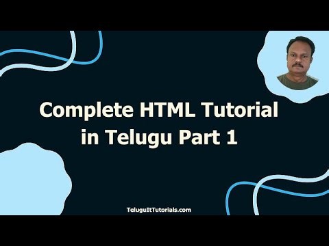 html tutorial for beginners in telugu | HTML Full Course in Telugu Part 1
