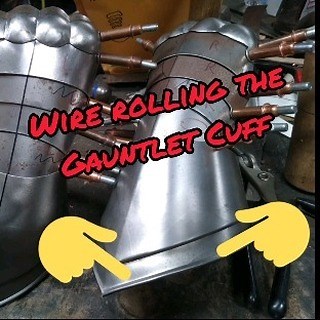 Adding some wire to the rolled edge improves the rigidity and give things a clean look. Come by and see us at the Texas Renaissance Festival booth 506 this weekend and check them out in person. #azurearmoury #hammer #anvil #wip #handmade #rollededge | Azure Armoury | Facebook