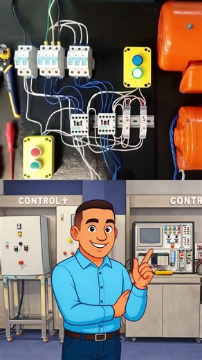 ¿Cómo controlas el encendido y apagado de dos motores? 🟢🔴 Parece simple, pero todo depende de cómo lo quieras hacer, ¿De forma independiente? ¿En secuencia? ¿Con retardo? ¿Desde un mismo pulsador? Puedes usar contactores, relés temporizados, PLC o incluso combinar todo si el sistema lo requiere. Lo importante es que el control sea seguro, lógico y fácil de operar. Y tú, ¿cómo lo harías? ¿Ya lo implementaste alguna vez? ____________________ ¿Quieres participar en nuestro primer concurso interna