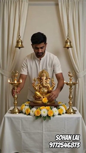 Beautiful Yellow Rose Ganpati Decoration | Luxury Floral Home Setup for Ganesh Chaturthi 2026